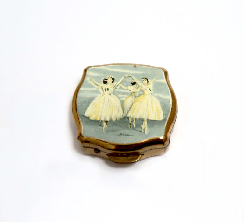 Vintage Pill Box with Lip Balm -  Ballerinas Stratton