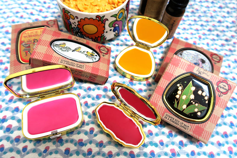 Hide and Seek Kitty in Summer Roses Lip Balm Compact