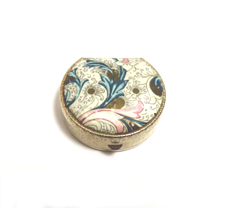 Vintage Pill Box with Lip Balm - Paisley