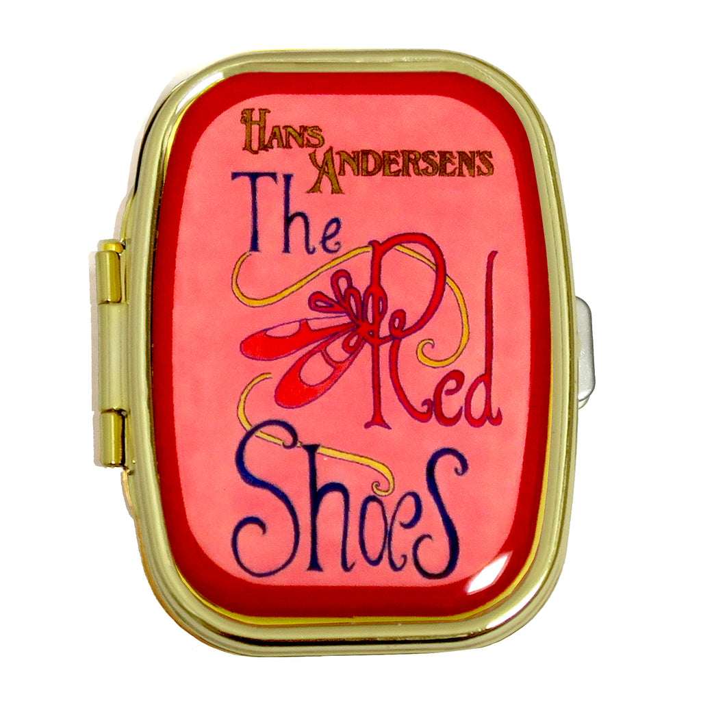 red shoes, hans andersen, lip balm, lip gloss, vegan lip balm, vegan lip gloss, sustainable lip balm, refillable lip balm, vintage lip balm, vintage book covers